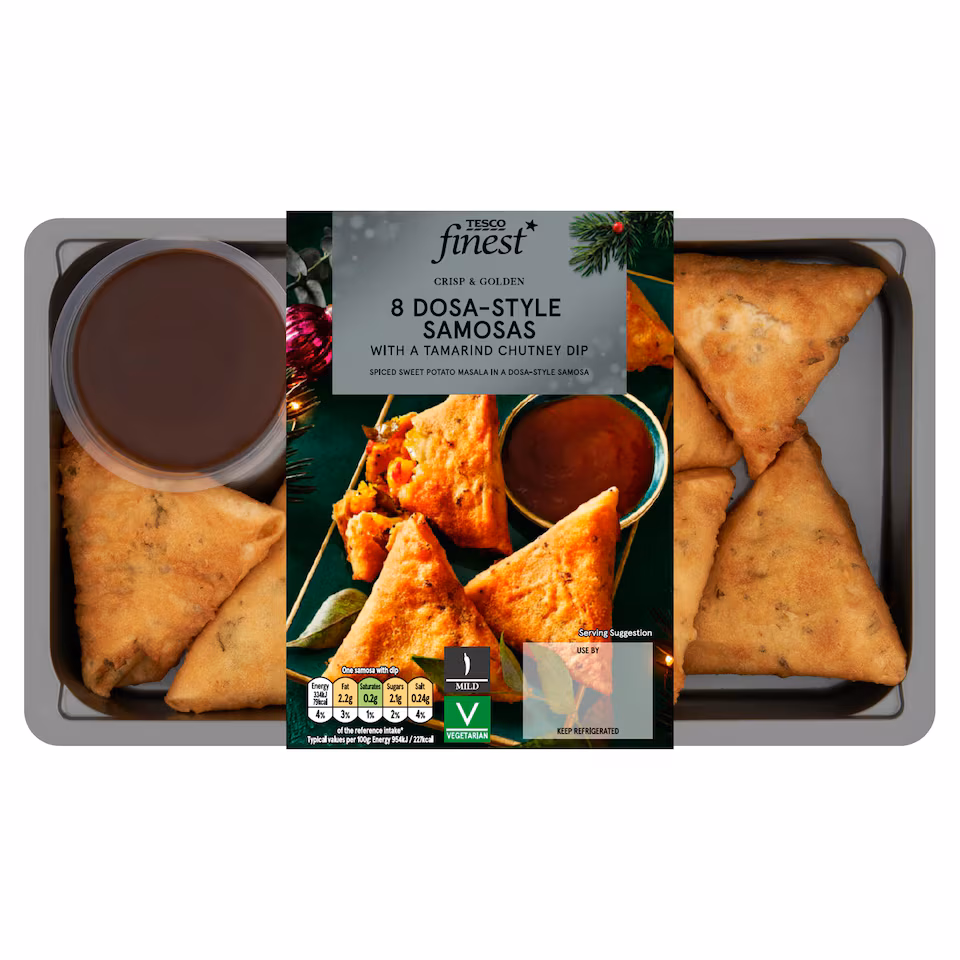 Tesco Finest Dosa-Style Samosas with a Tamarind Chutney Dip 304g