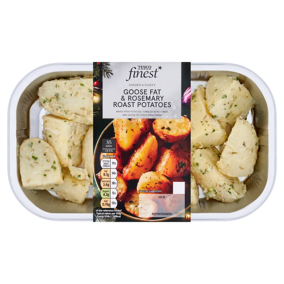 Tesco Finest Goose Fat & Rosemary Roast Potatoes 450g