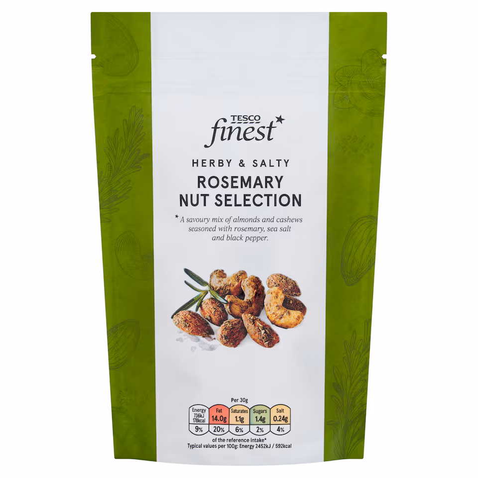 Tesco Finest Rosemary & Sea Salt Nut Selection 150g