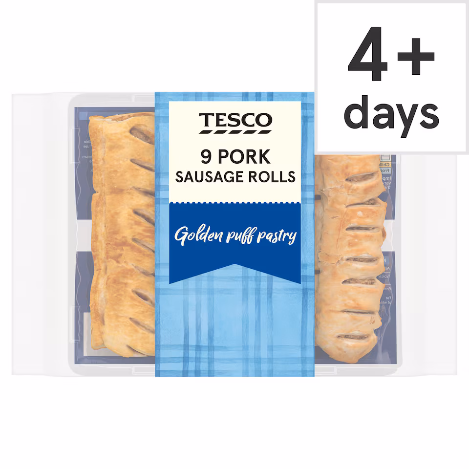 Tesco 9 Pork Sausage Rolls 270g