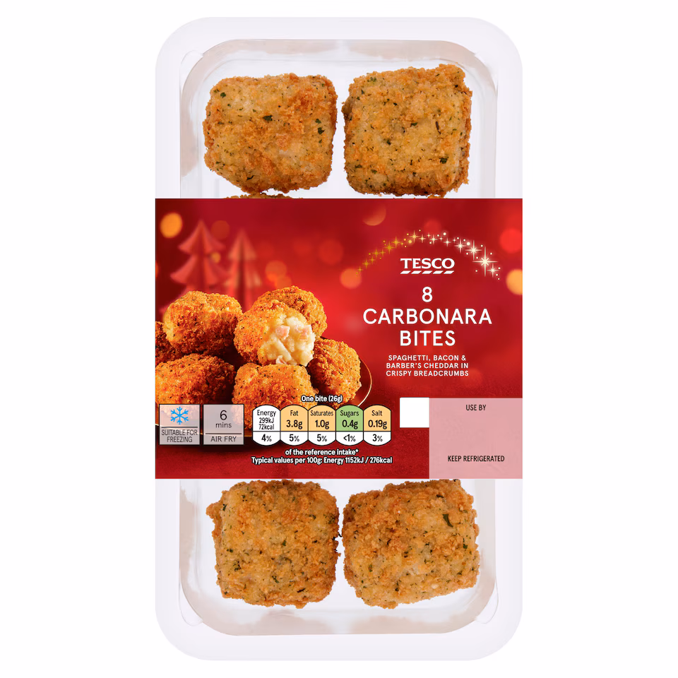 Tesco 8 Carbonara Bites 210G