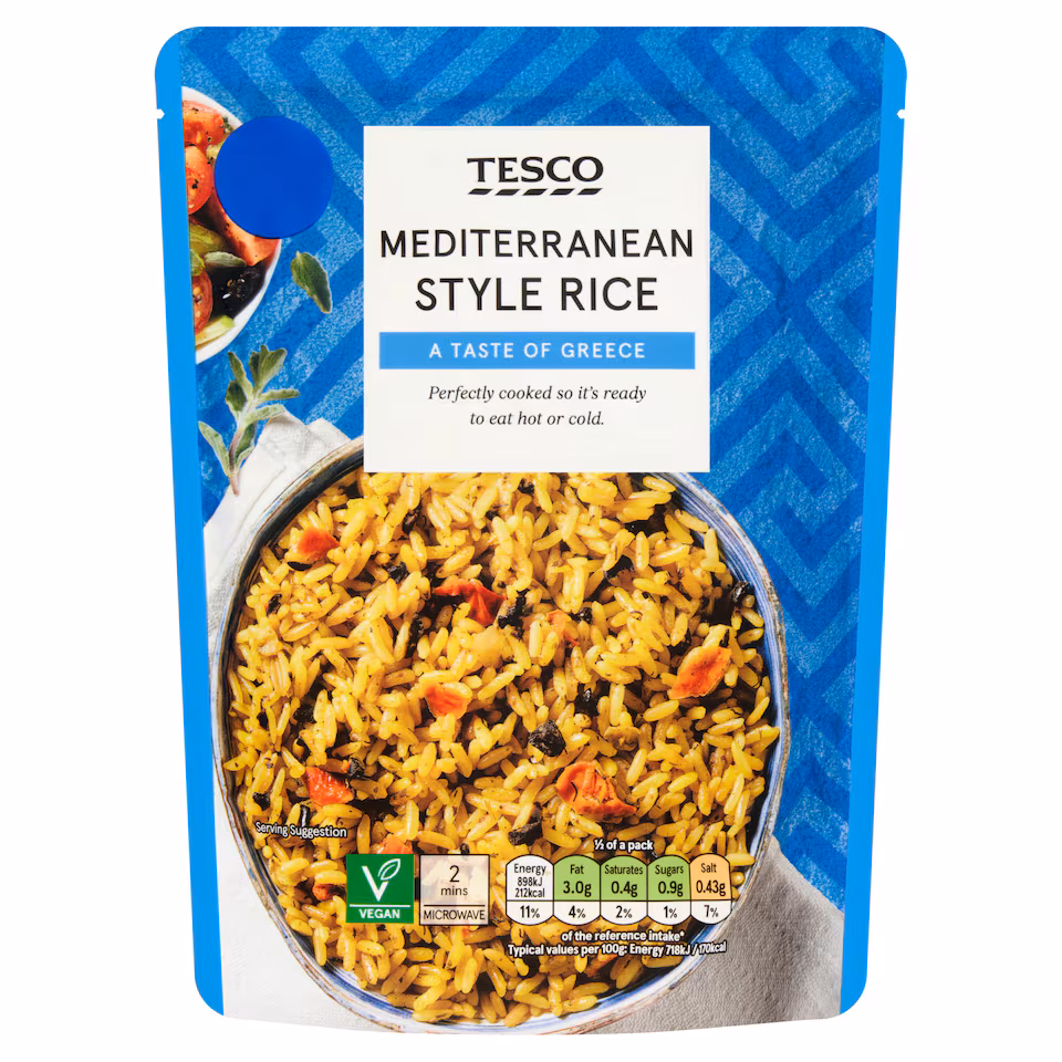 Tesco Mediterranean Style Rice 250g