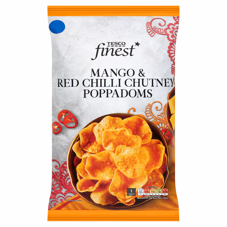 Tesco Finest Mini Mango & Chilli Poppadoms 85g
