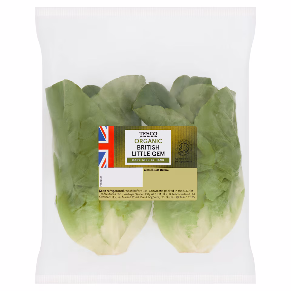 Tesco Organic Little Gem Twin Pack