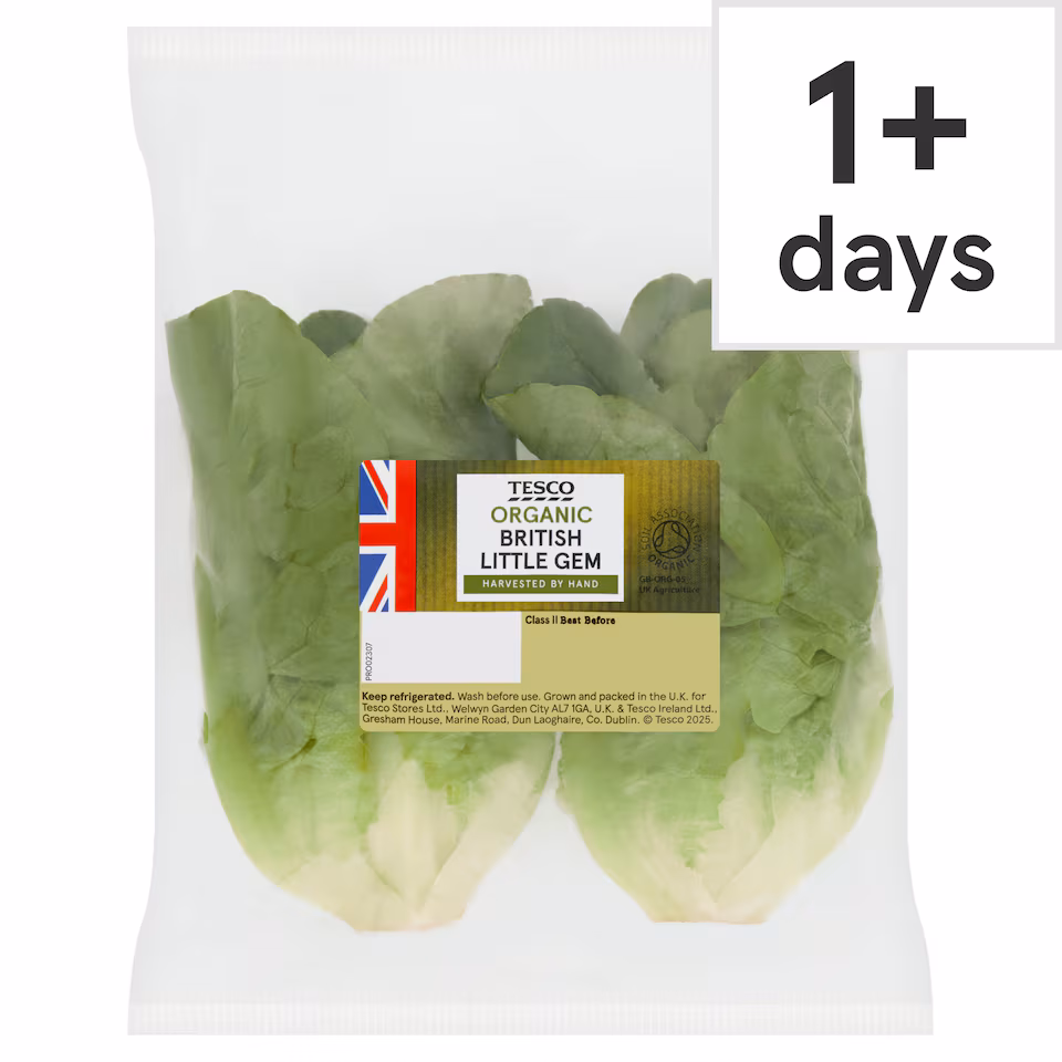 Tesco Organic Little Gem Twin Pack