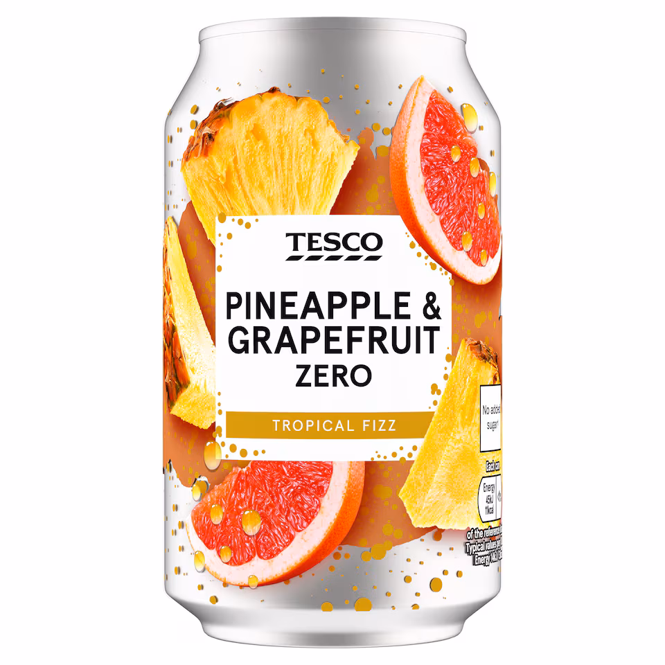 Tesco Pineapple & Grapefruit Zero 330ml