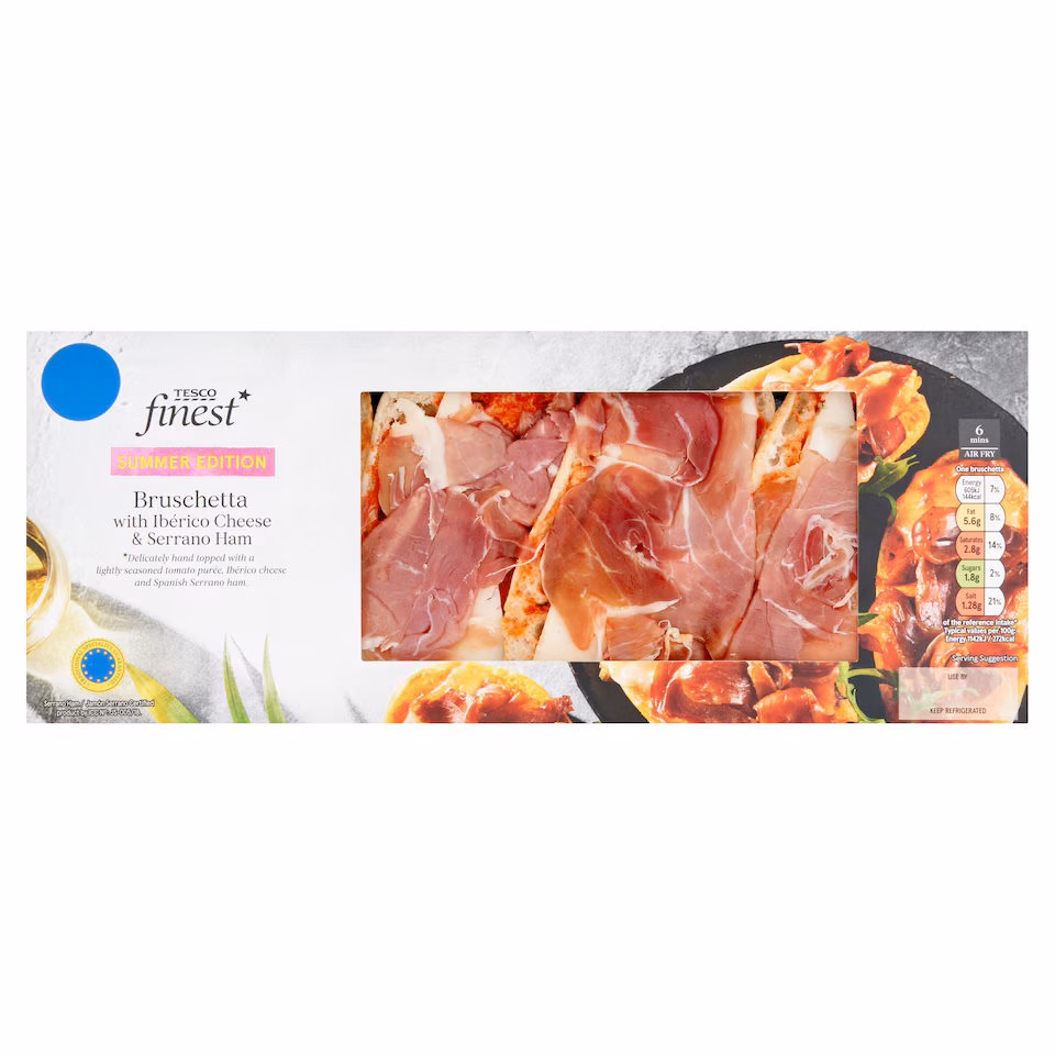 Tesco Finest Bruschetta with Iberico Cheese & Serrano Ham 210g