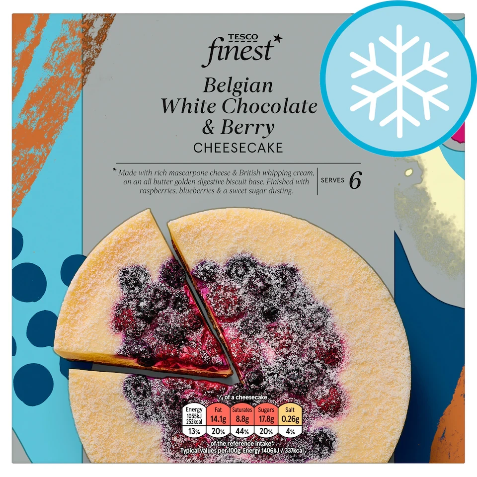 Tesco Finest Belgian White Chocolate & Berry Cheesecake 450g