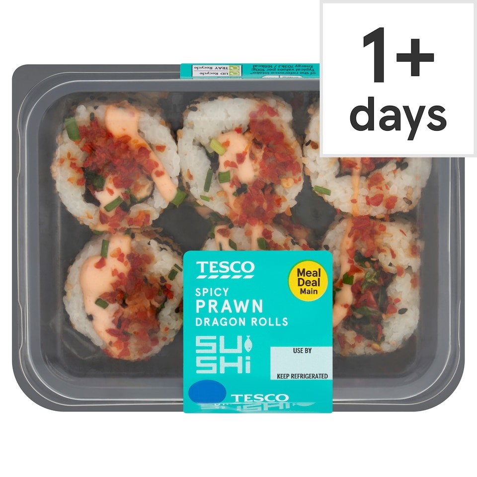 Tesco Spicy Prawn Dragon Roll 165g