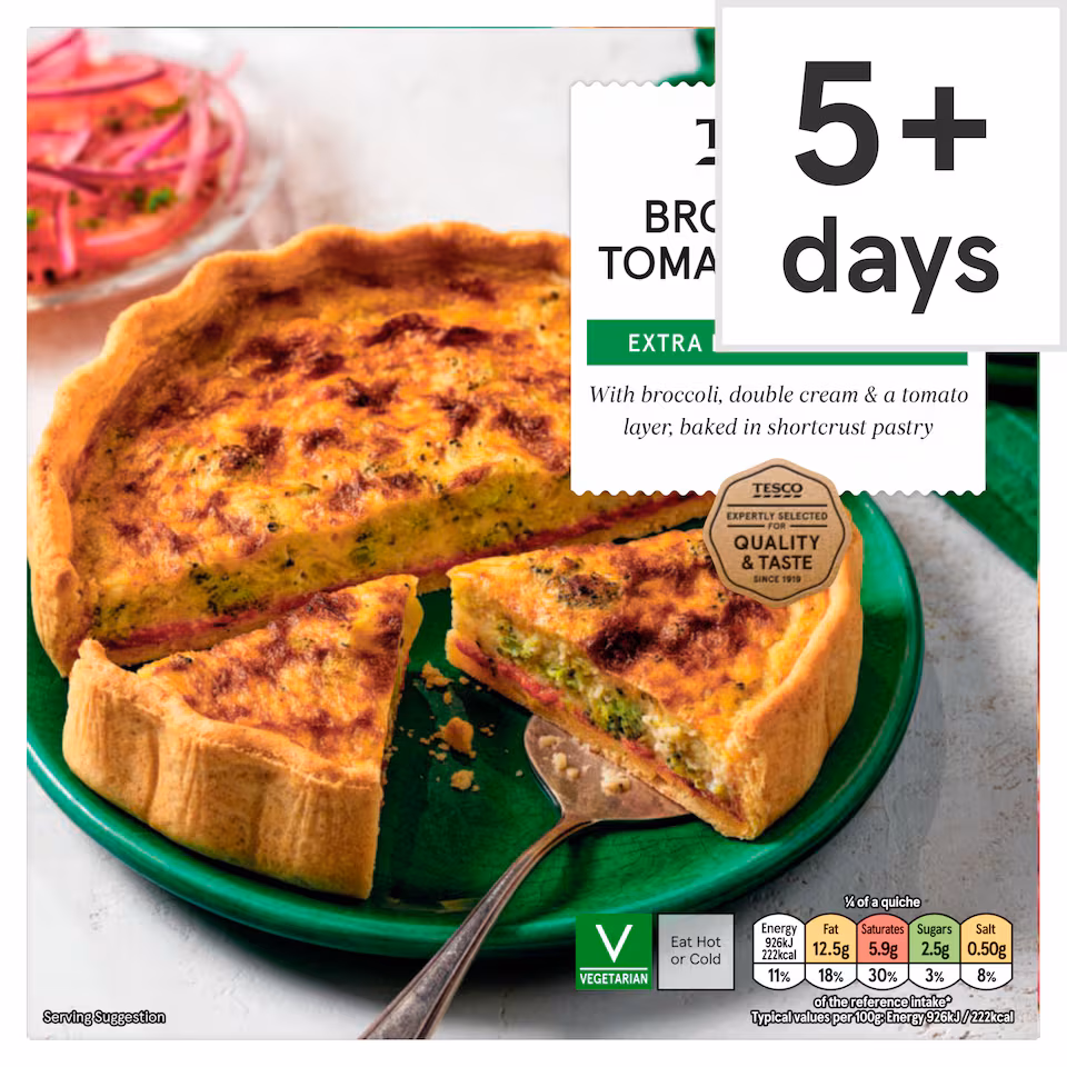 Tesco Broccoli Tomato Quiche 400g