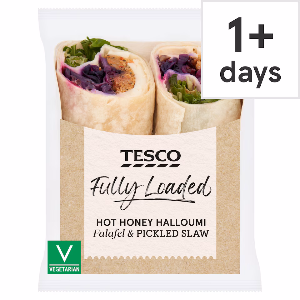 Tesco Fully Loaded Hot Honey Halloumi, Falafel and Pickled Slaw
