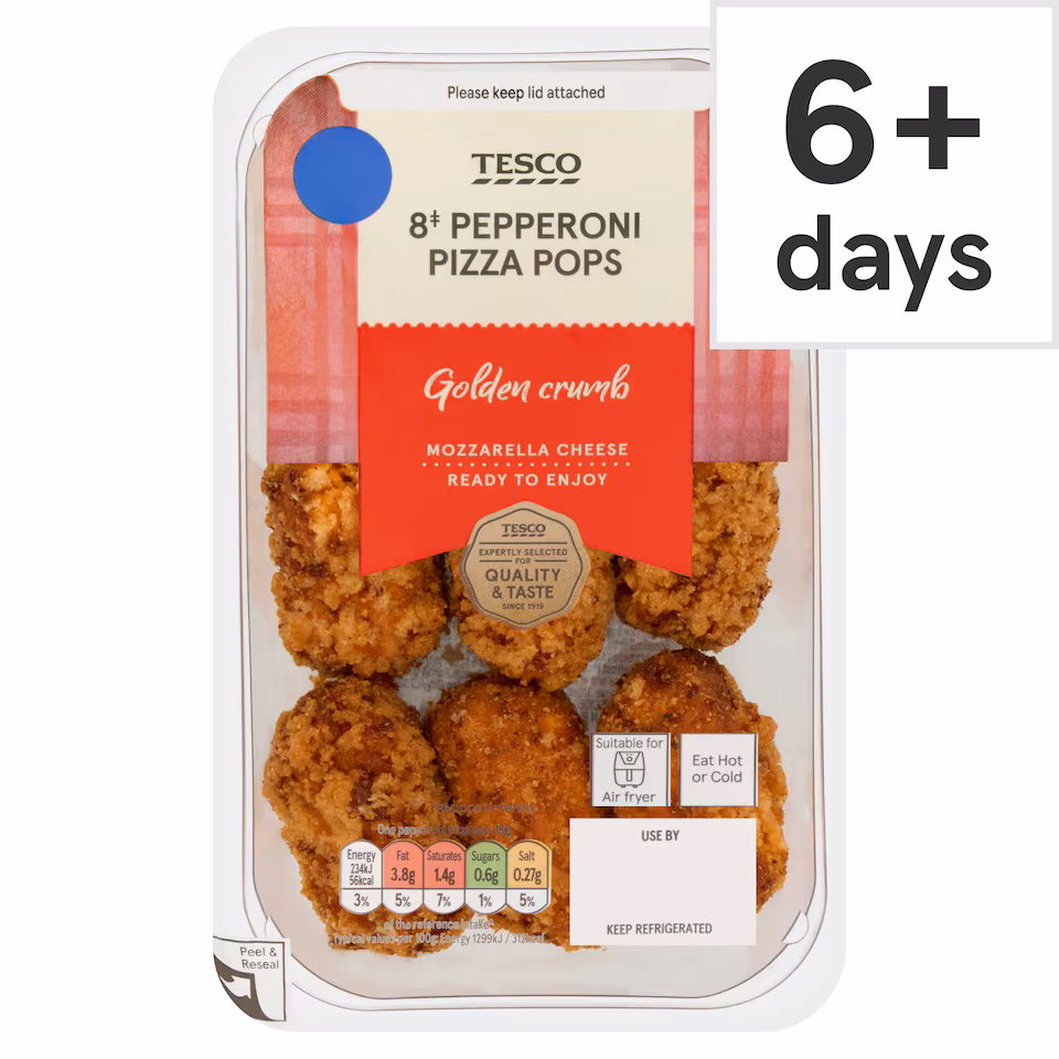 Tesco 8 Pepperoni Pizza Pops 144g