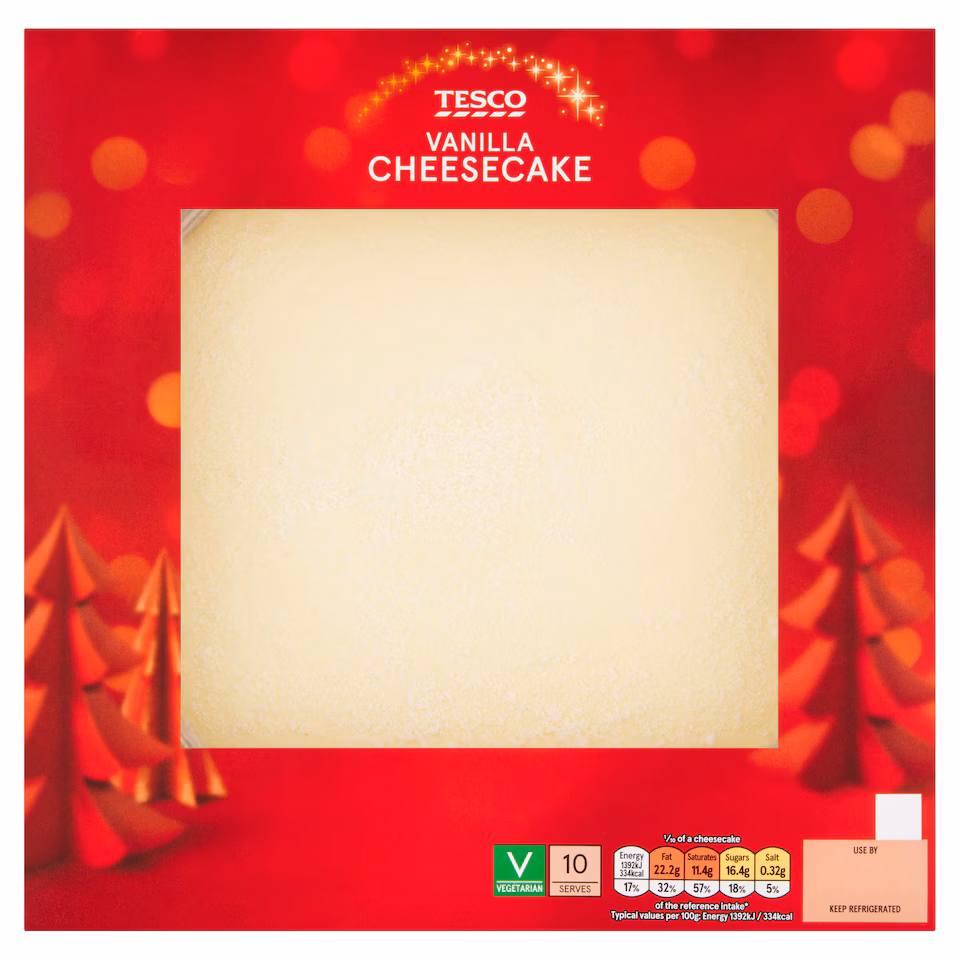 TESCO VANILLA   CHEESECAKE      1KG