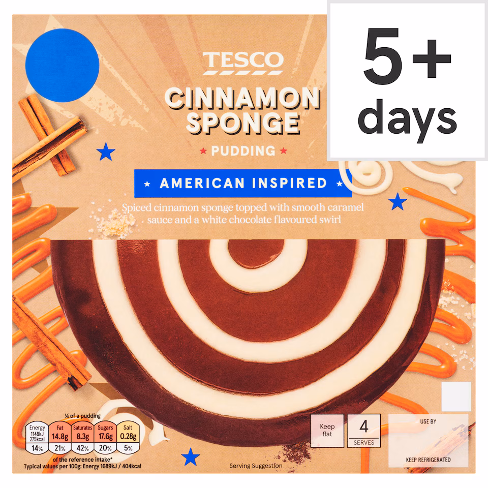 Tesco Cinnamon Sponge Pudding 270g