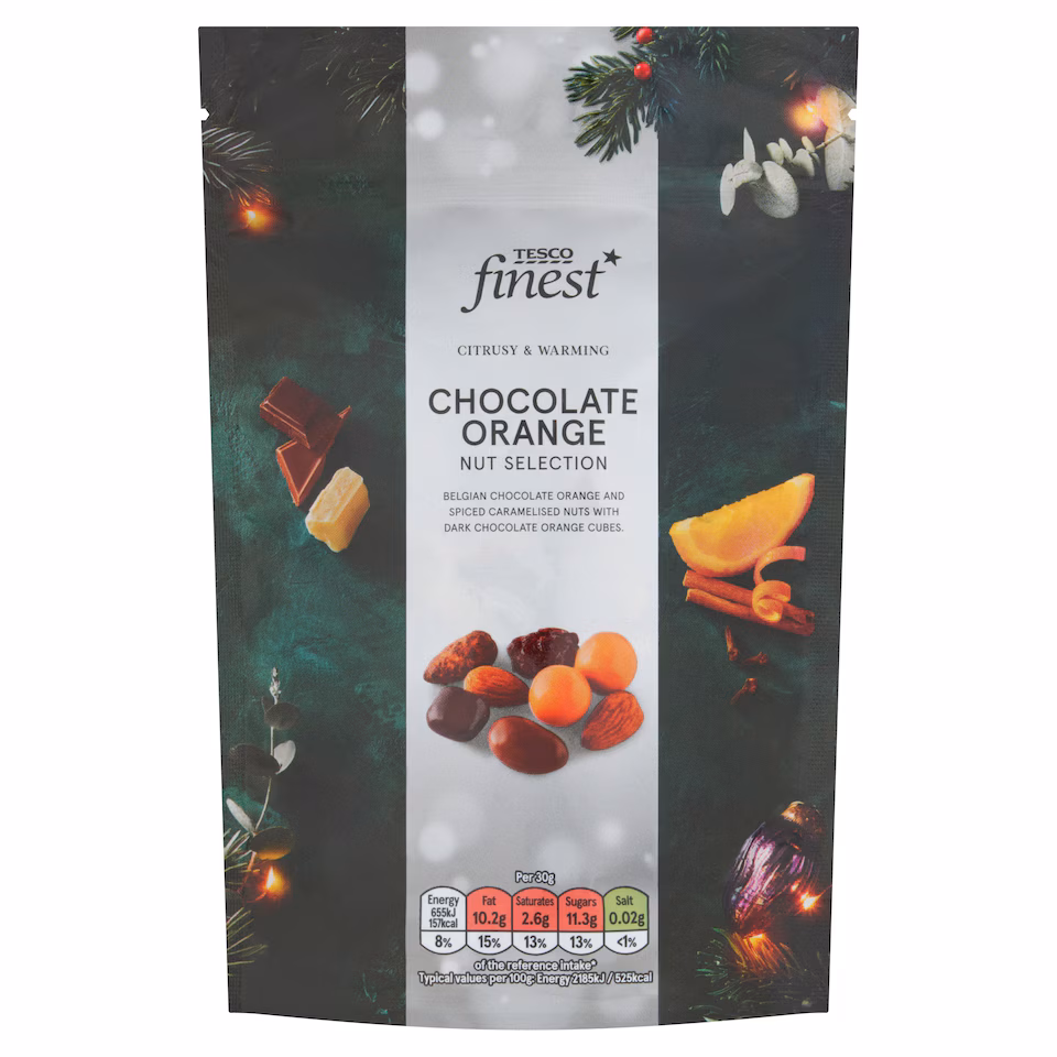 Tesco Finest Belgian Chocolate Orange Nut Selection 150g