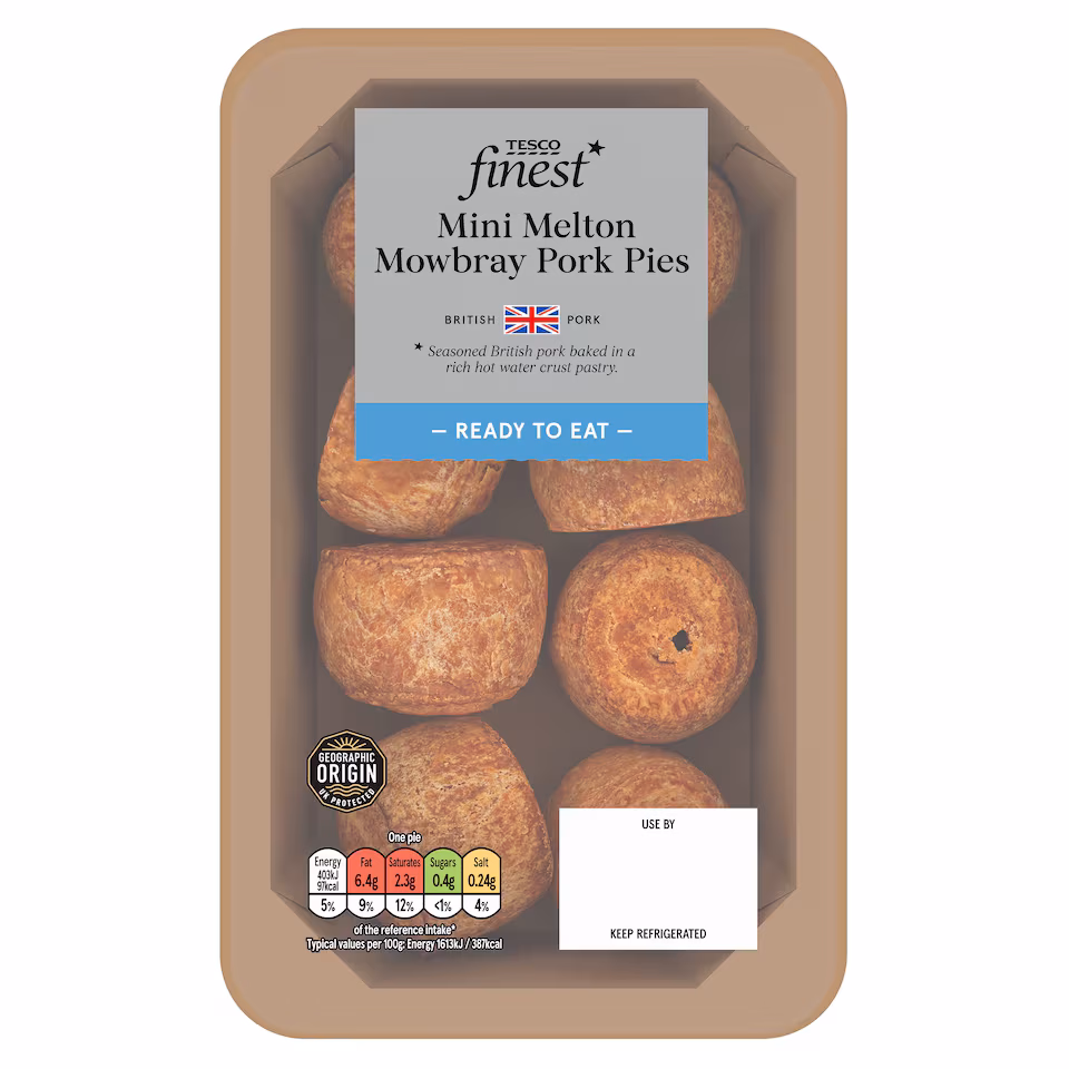 Tesco Finest Mini Melton Mowbray Pork Pies 200g