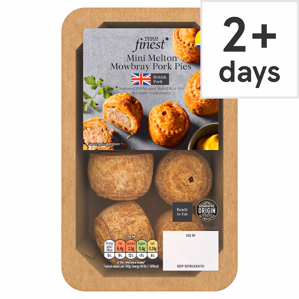 Tesco Finest Mini Melton Mowbray Pork Pies 200g