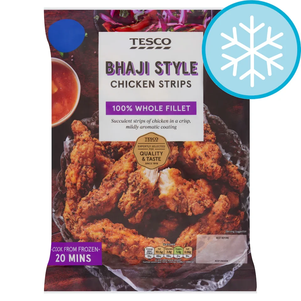 Tesco Bhaji Style Chicken Strips 400g
