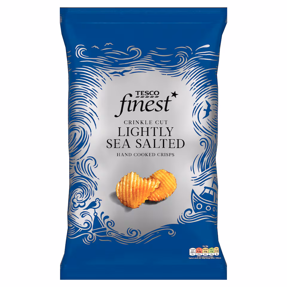 Tesco Finest Lightly Sea Salted Crinkle Cut Crisps 300g