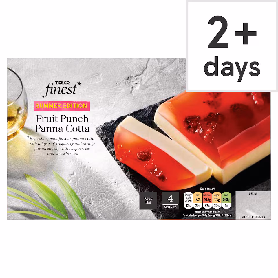 Tesco Finest Fruit 'Punch' Panna Cotta 400g