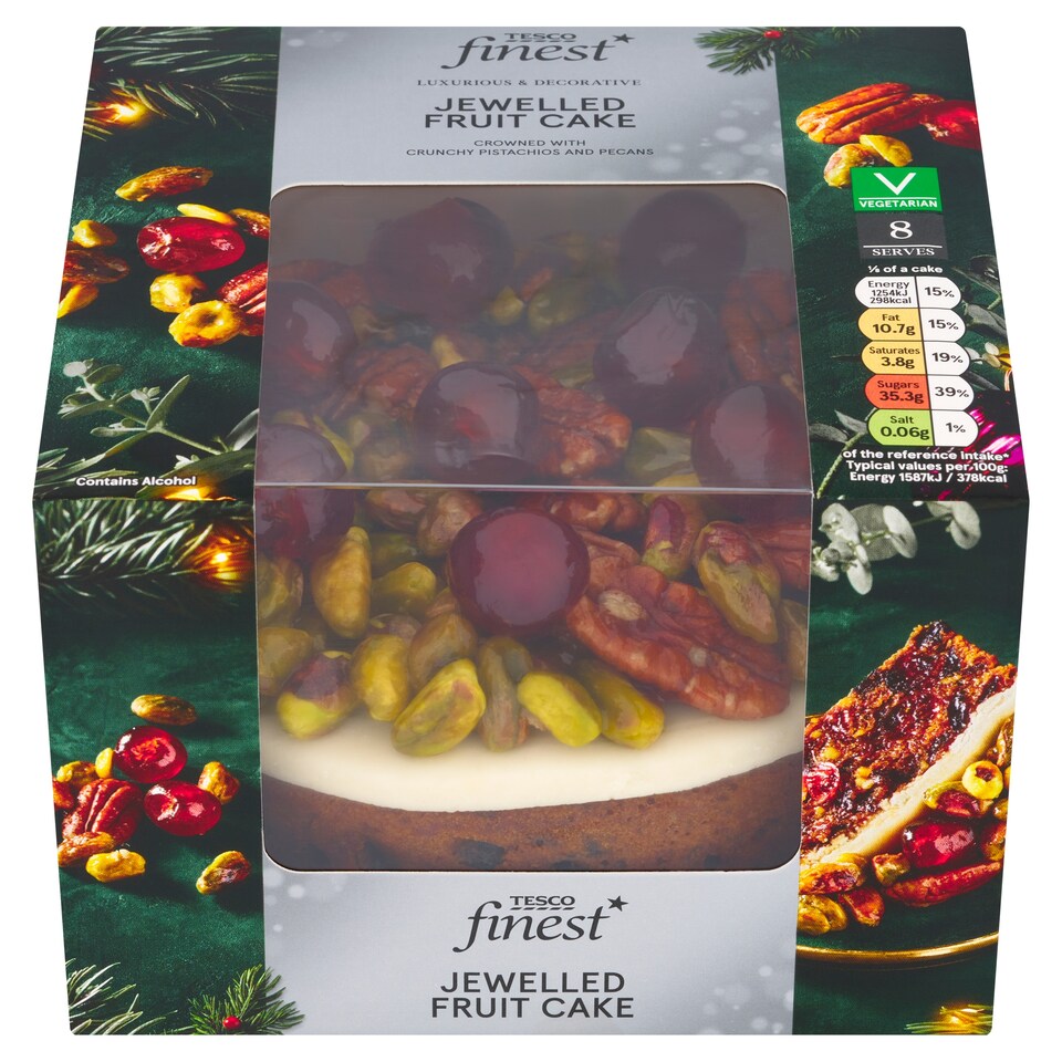 Tesco Finest Jewelled Fruit Cake 630g
