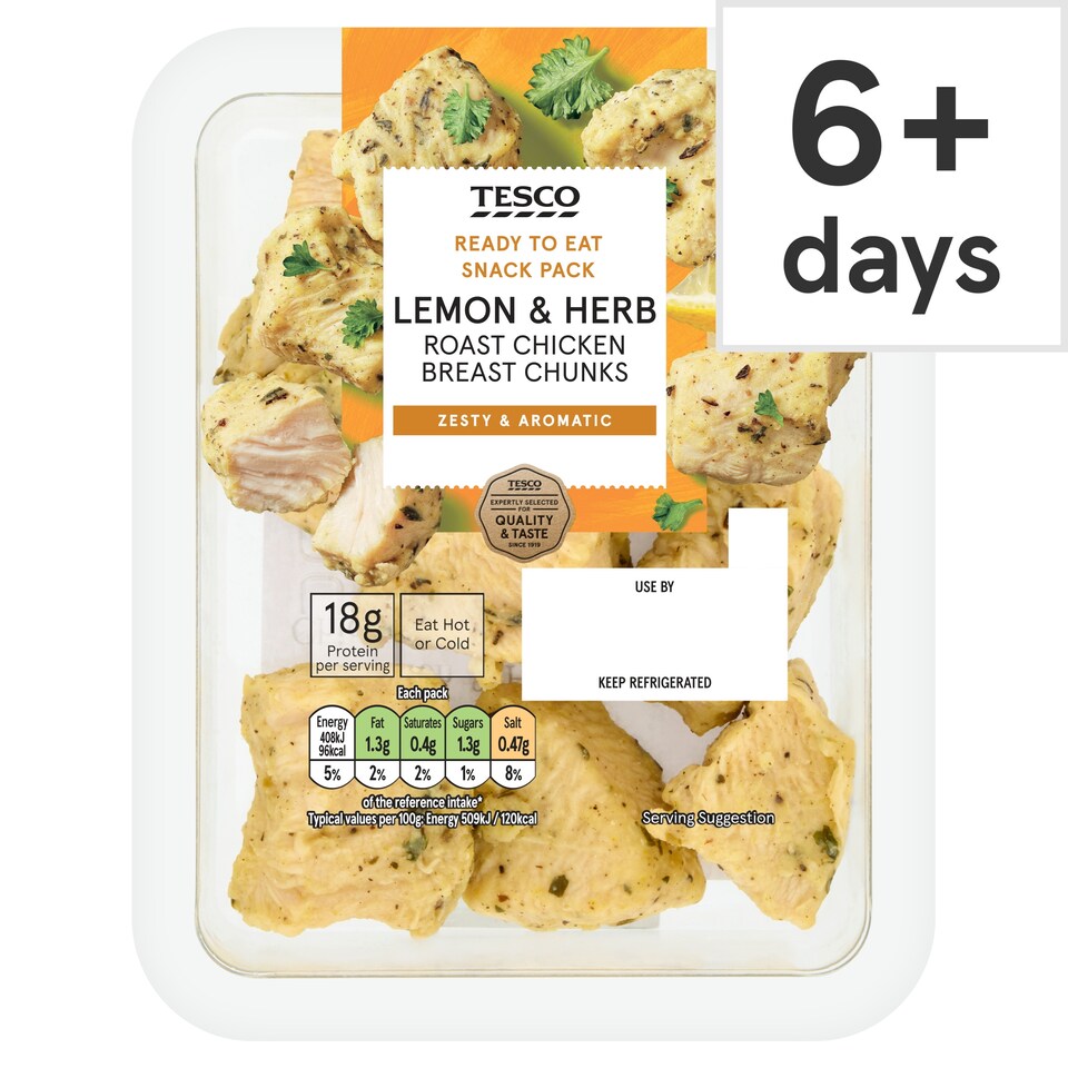 Tesco Lemon & Herb Roast Chicken Breast Chunks 80g