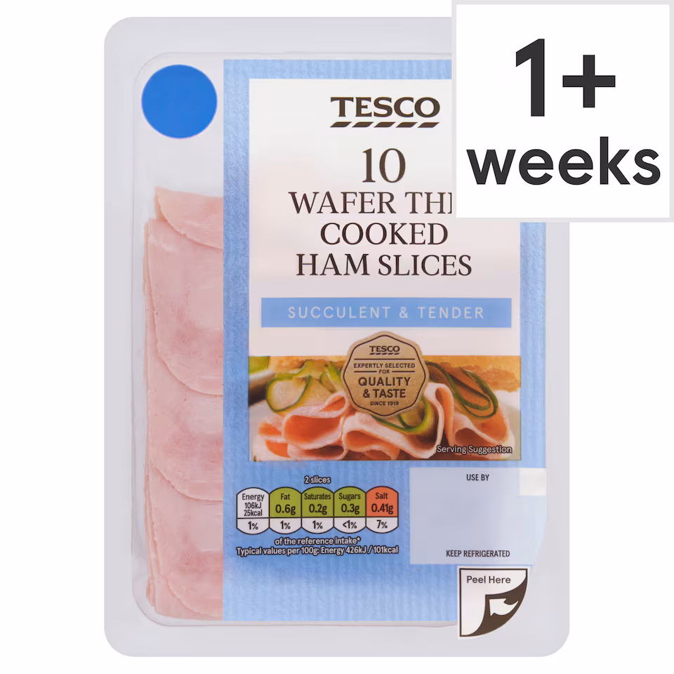 Tesco Wafer Thin Cooked Ham 125g