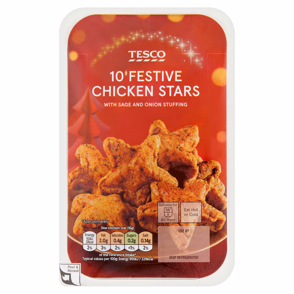 Tesco 10 Chicken and Stuffing Stars 160g