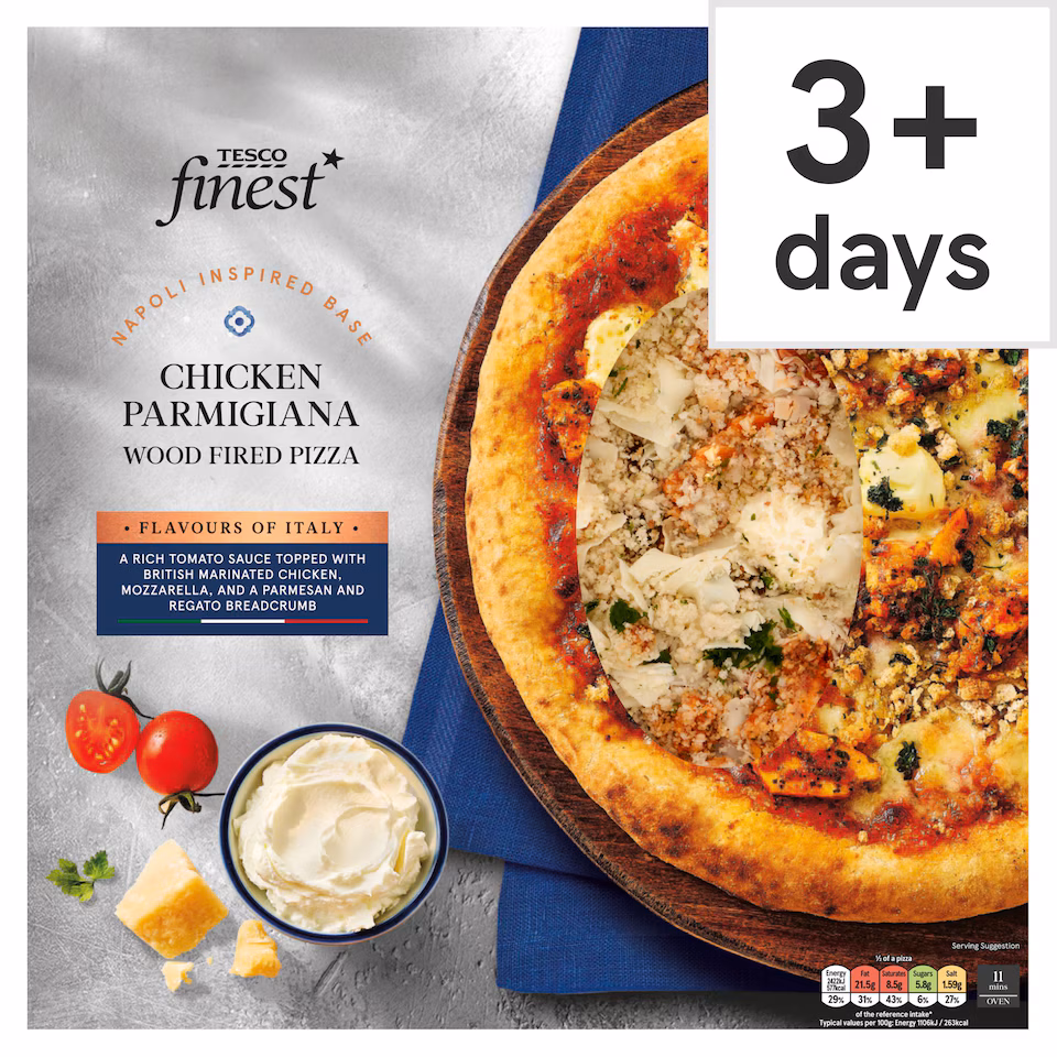 Tesco Finest Chicken Parmigiana Wood Fired Pizza 450g