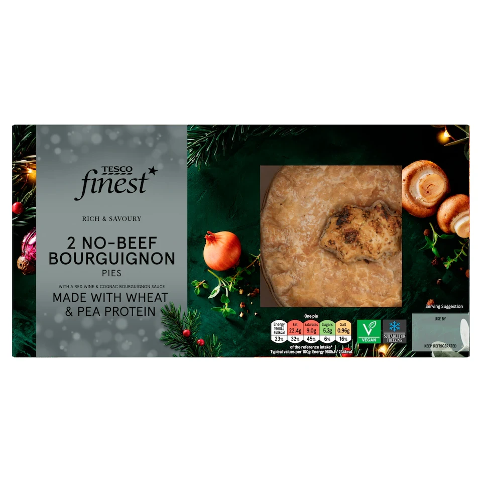 Tesco finest 2 No Beef Bourguignon pies 400g