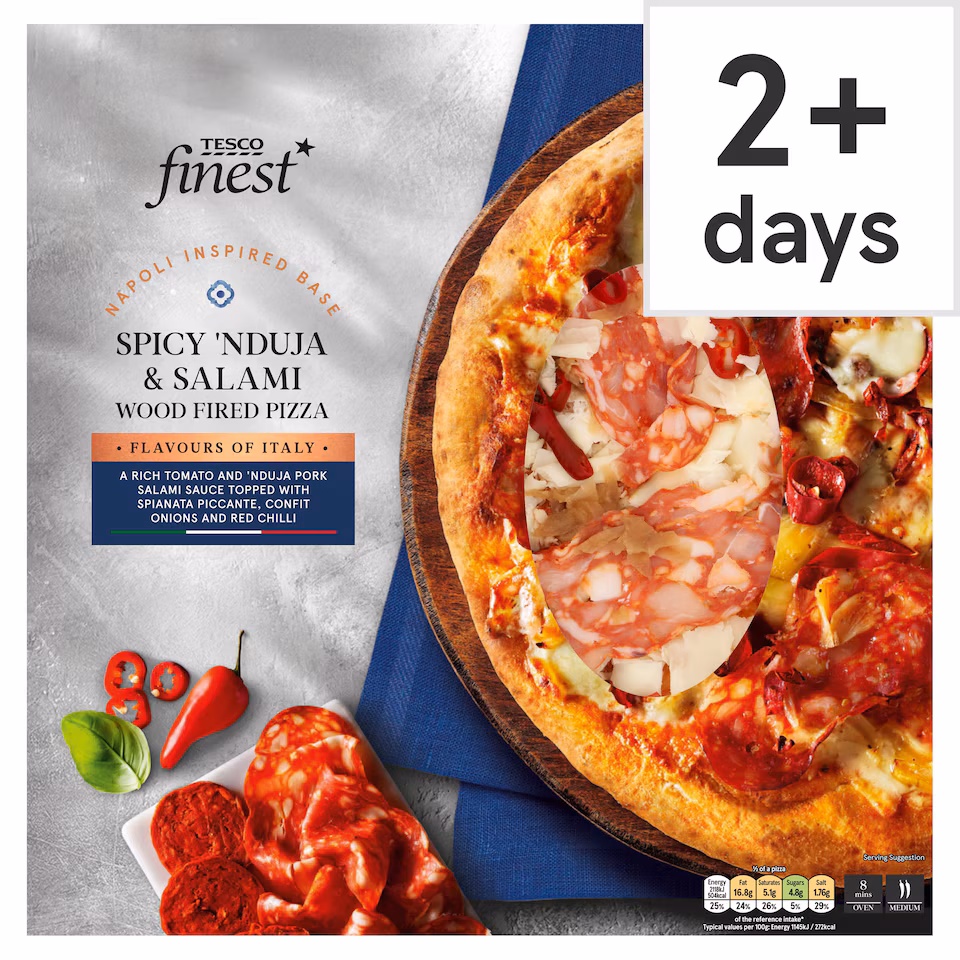 Tesco Finest Spicy ‘Nduja & Salami Pizza 390g