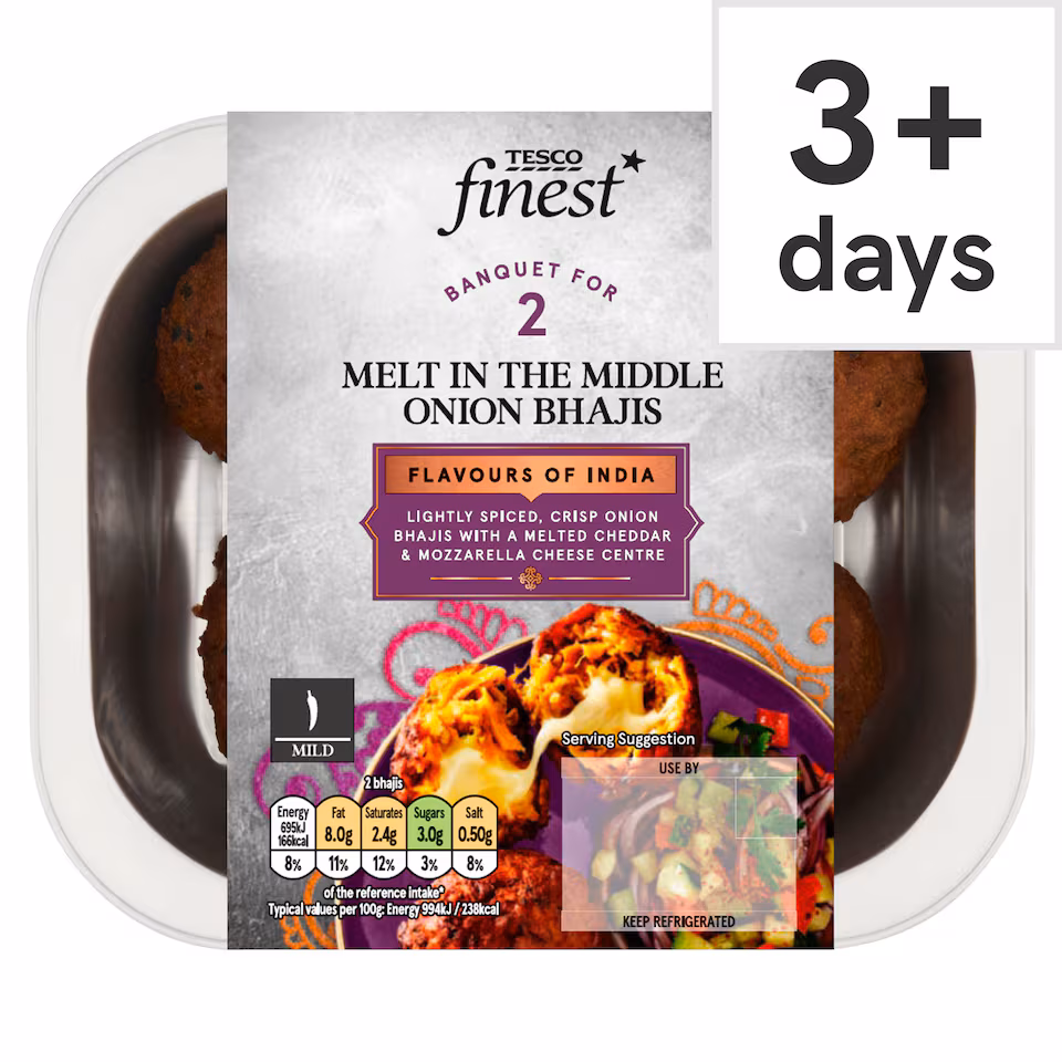 Tesco Finest Melt in the Middle Onion Bhaji 140g