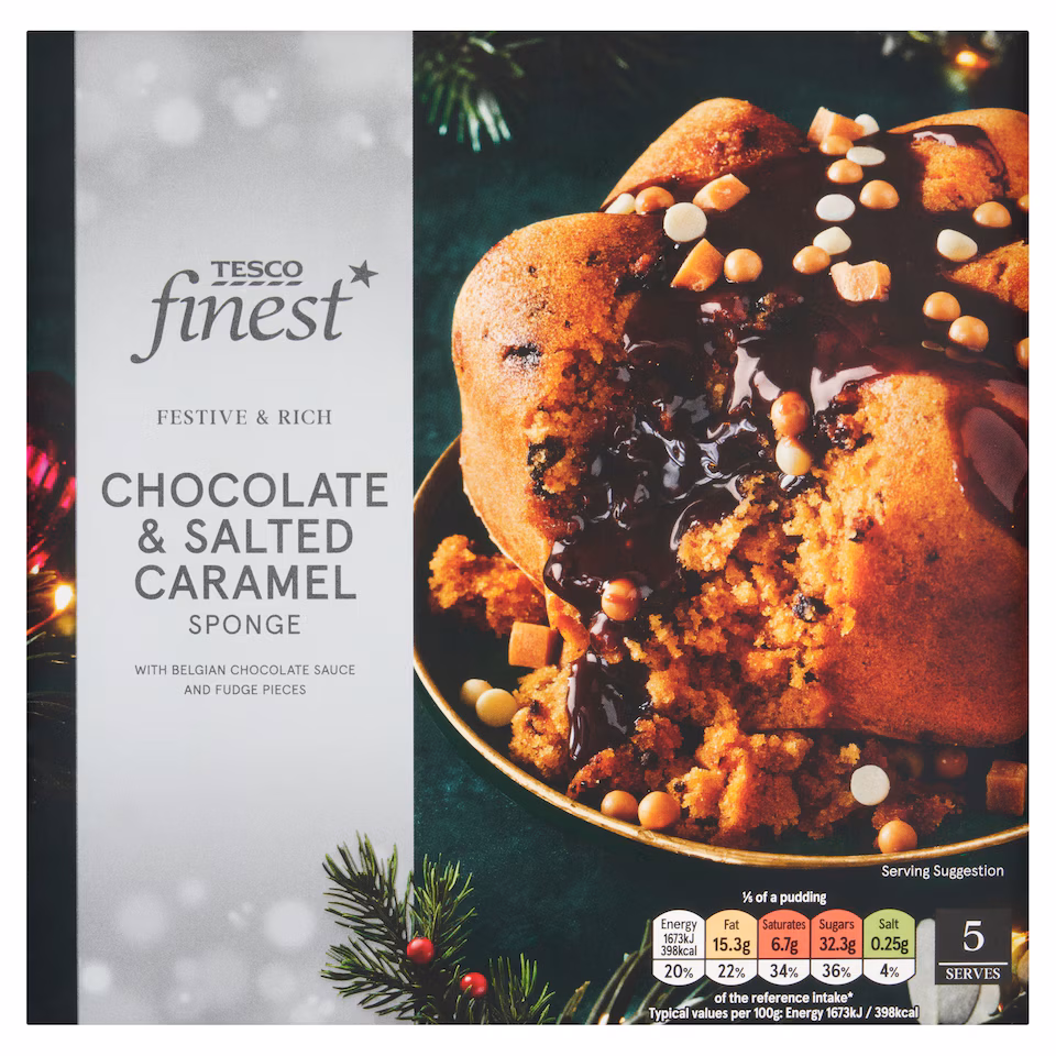 Tesco Finest Chocolate & Caramel Sponge 500g