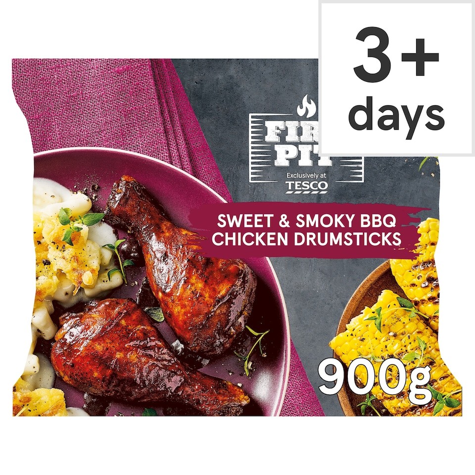 Tesco Fire Pit Sweet and Smoky BBQ Chicken Drumsticks 900g