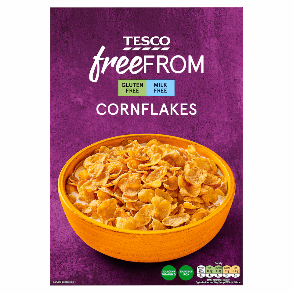 Tesco Free From Cornflakes 300G.