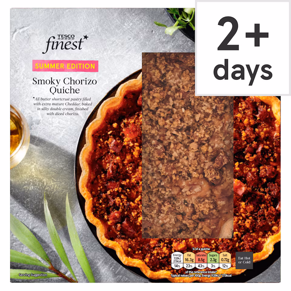 Tesco Finest Smoky Chorizo & Cheddar Quiche 400g