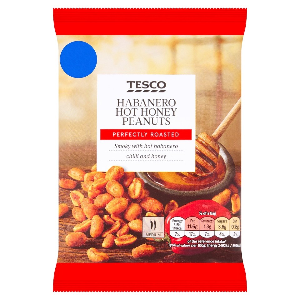 Tesco Habanero Hot Honey Peanuts 200g