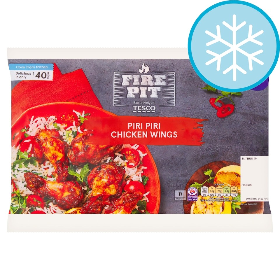 Fire Pit Tesco Piri Piri Chicken Wings 800g