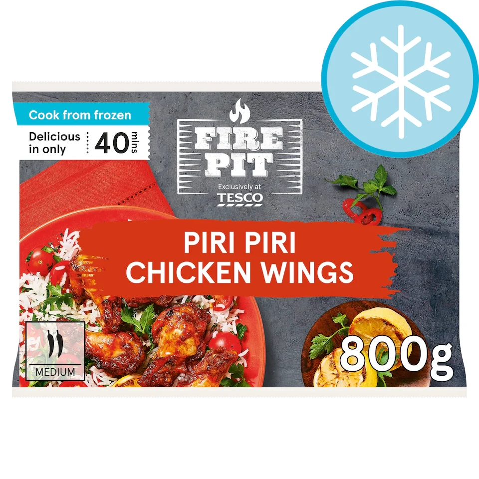 Fire Pit Tesco Piri Piri Chicken Wings 800g