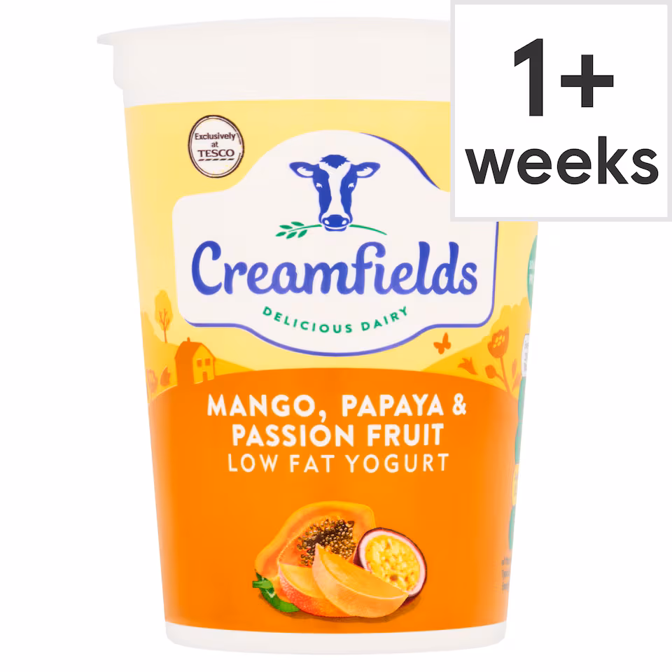 Creamfields Mango, Papaya & Passion Fruit Low Fat Yogurt 450g