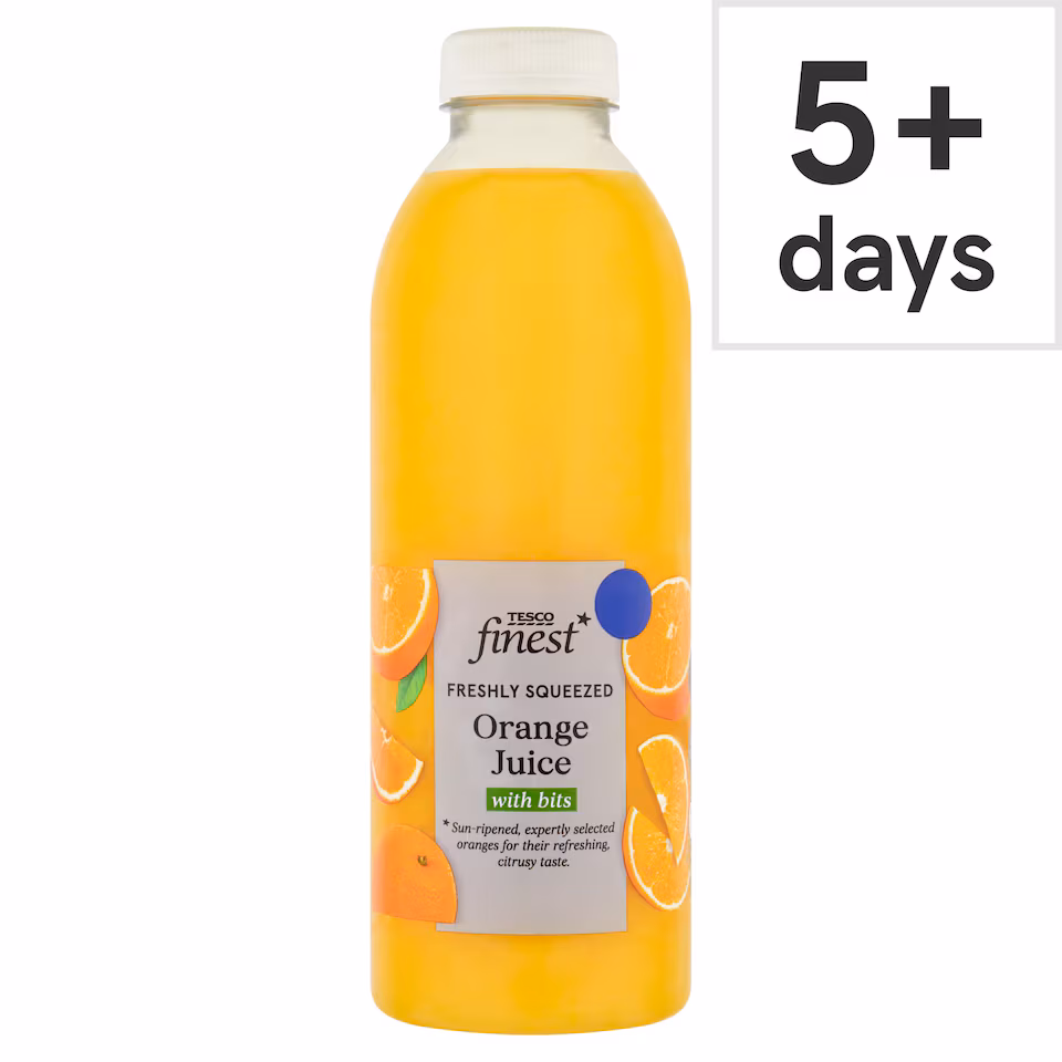 Tesco Finest Freshly Squeezed Orange Juice with Bits 750ml