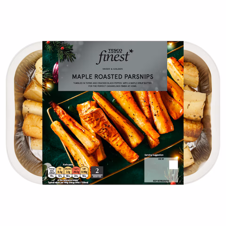 Tesco Finest Maple Roasted Parsnips 400g