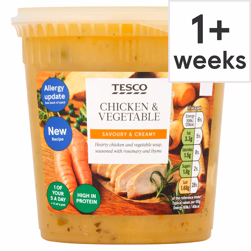 Tesco Chicken & Vegetable Soup 600g