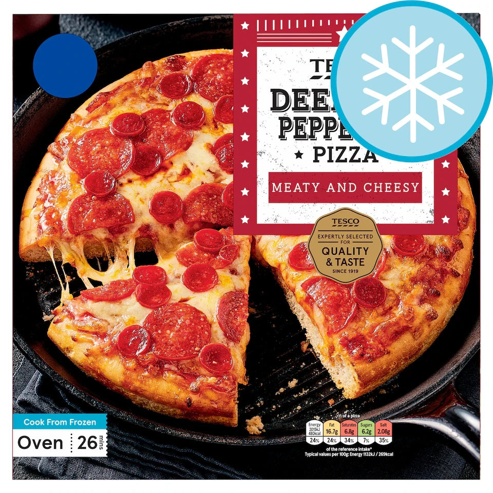 Tesco Deep Pan Pepperoni Pizza 379g