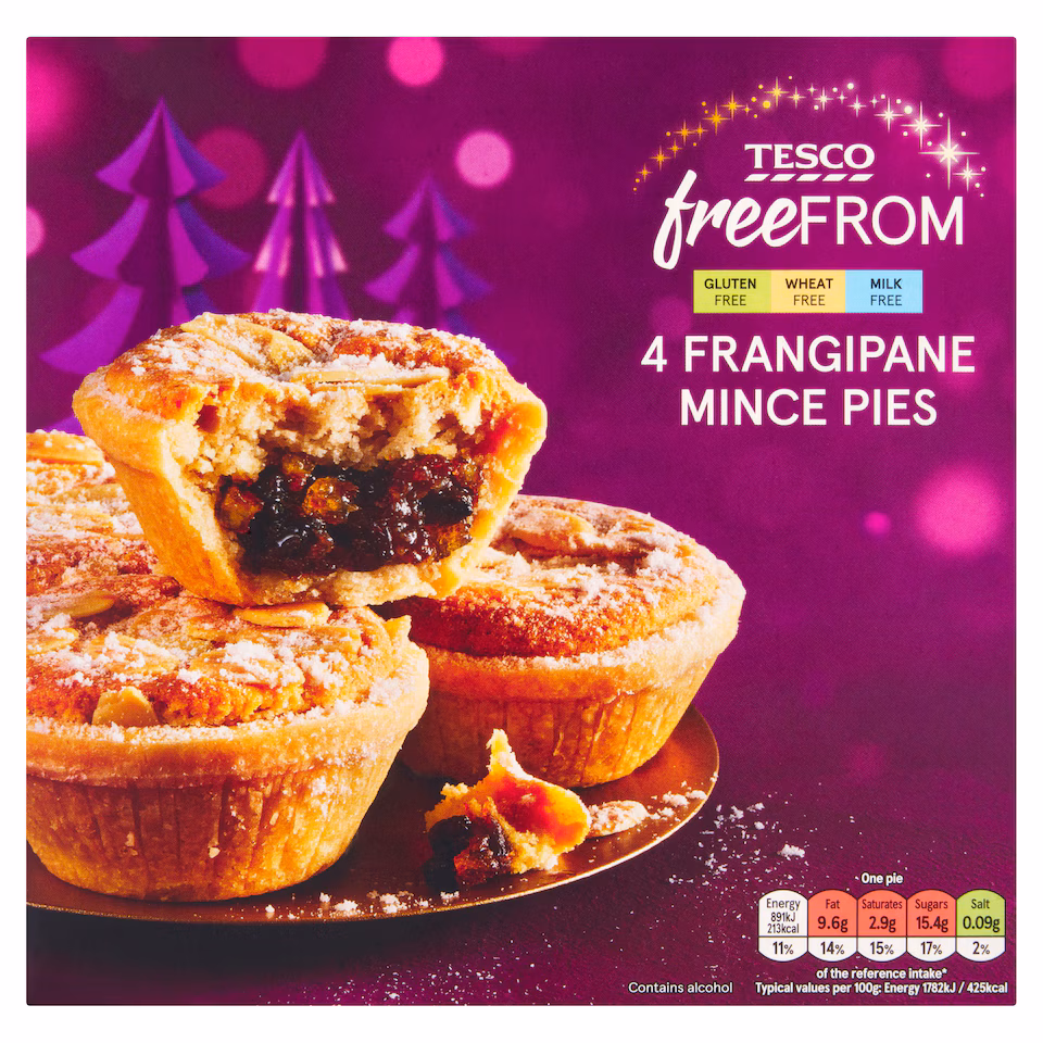 Tesco Free From 4 Frangipane Mince Pies 200g