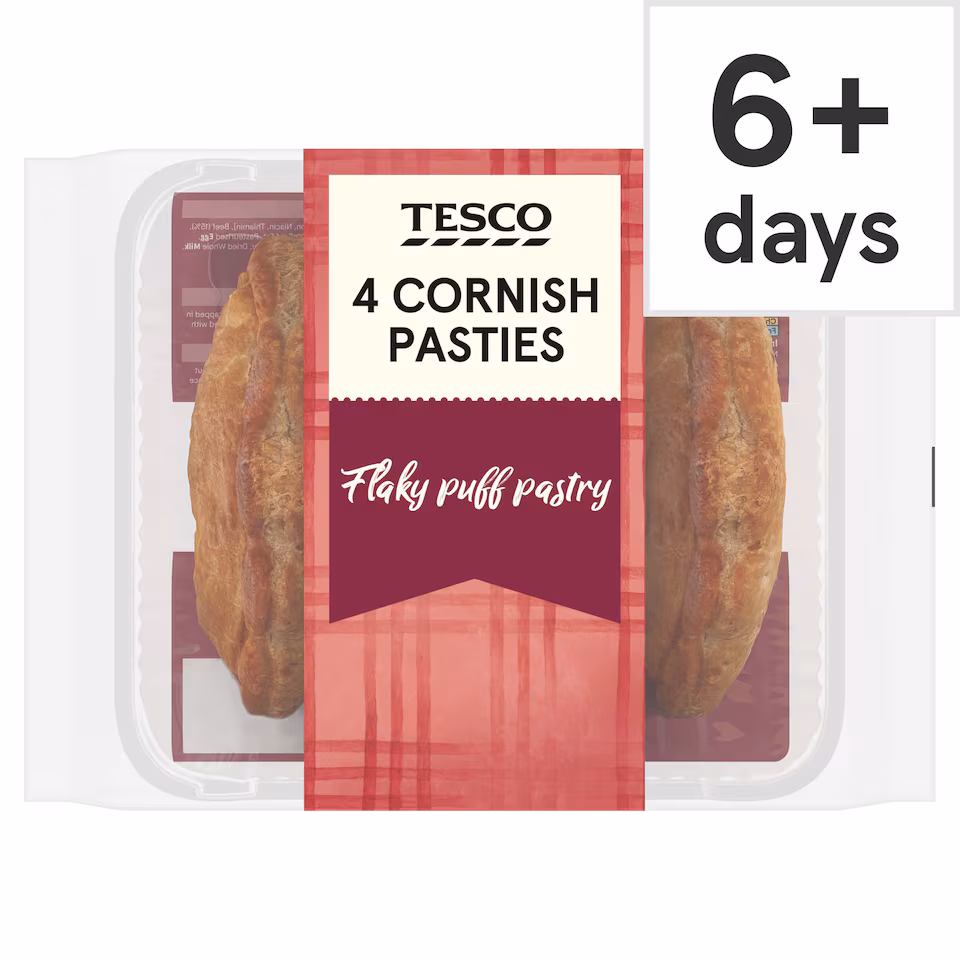Tesco 4 Cornish Pasties 520g