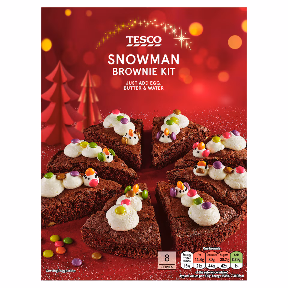Tesco Snowman Brownie Kit 439G