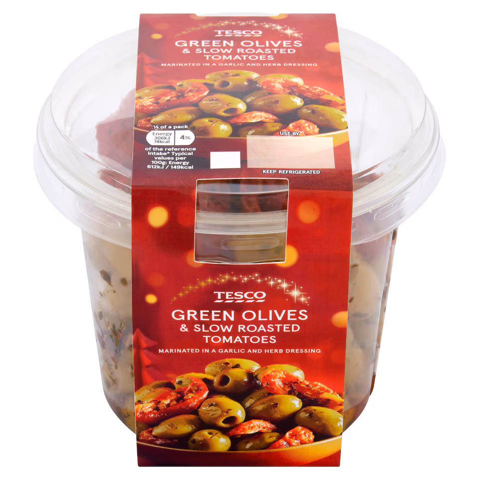 Tesco Green Olives & Slow Roasted Tomatoes 400g