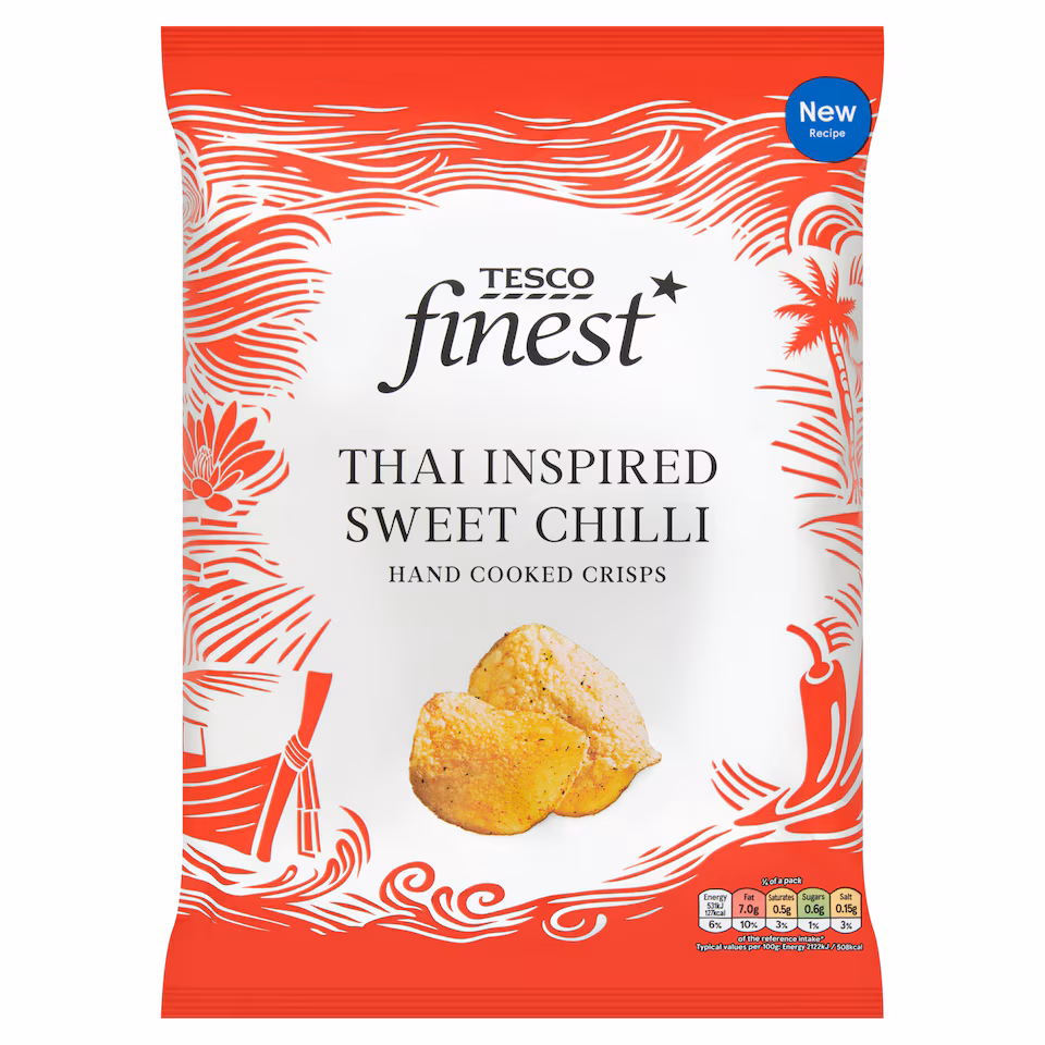 Tesco Finest Thai Inspired Sweet Chilli Handcooked Crisps 150g
