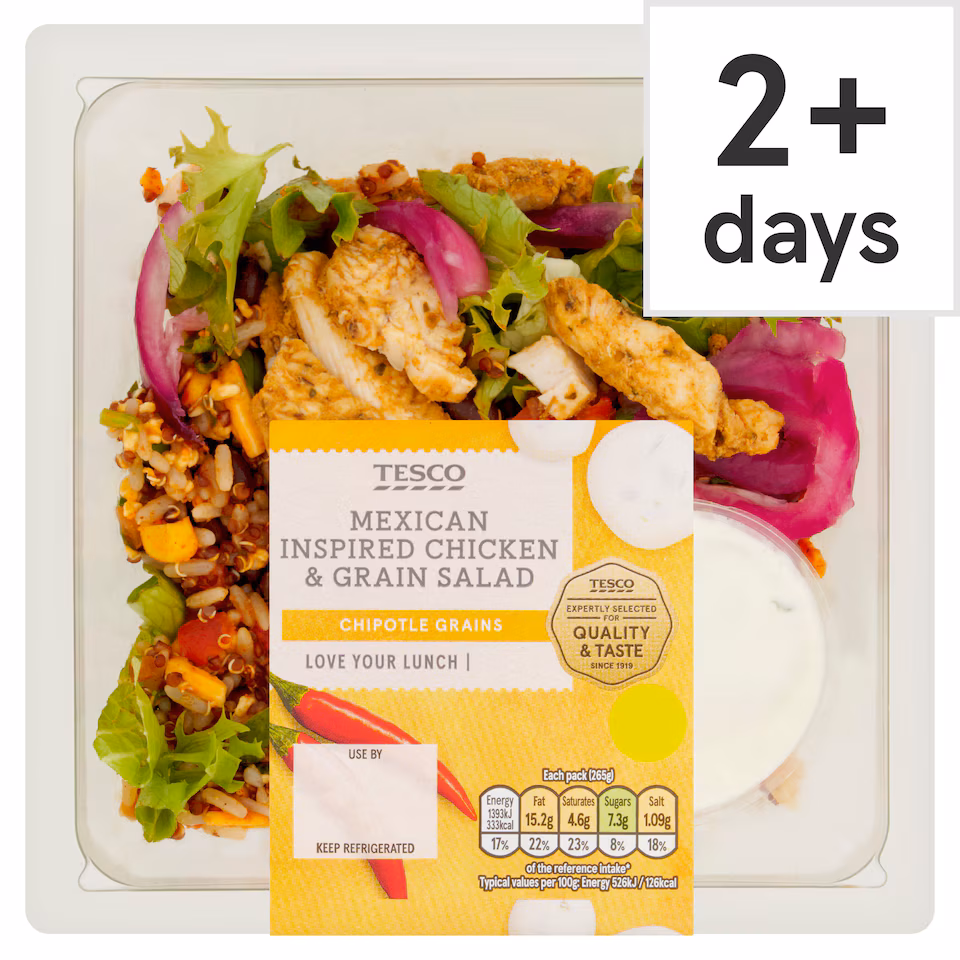 Tesco Mexican Inspired Chicken & Grain Salad 265g
